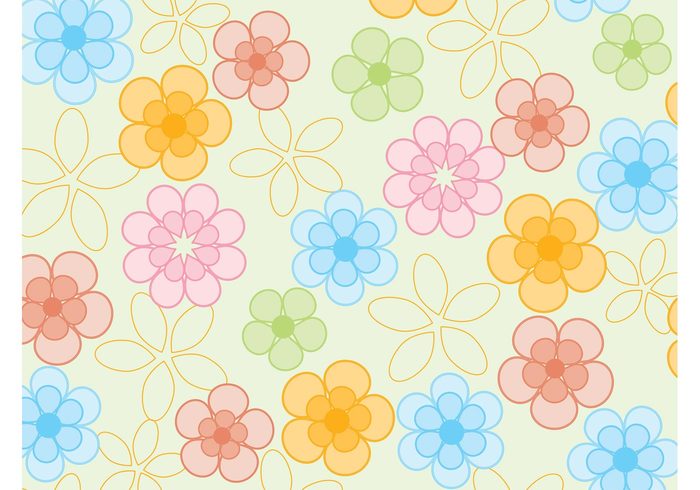 wallpaper summer seamless pattern plants petals nature flowers floral colors colorful background backdrop 