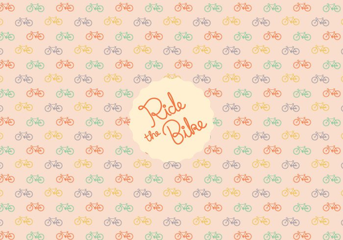 wallpaper vector trendy seamless ride pattern outline ornamental icon decorative decoration deco bike bicycle background 