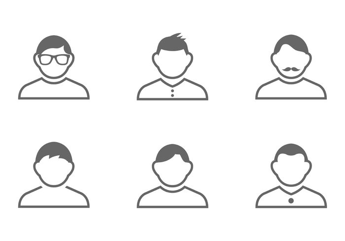 silhouette shape pictogram person moustache man icons man icon man males male icon male isolated icon Human head Hairstyle glasses figure face character buttons avatar 