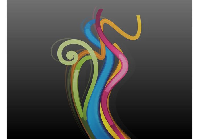 waving waves vector swirls swoosh swirls swirling shapes scrolls ribbons decorations curves curved colors colorful 