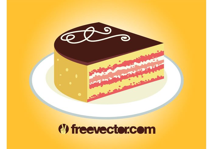 sweet slice plate piece pastry Frosting food eat dish dessert cream chocolate cake bakery 