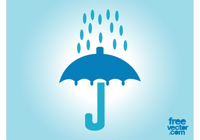 weather water drops umbrella raindrops rain logo icon handle drops climate accessory 