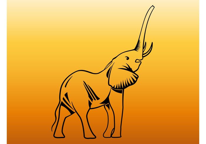 wildlife wilderness wild trunk sticker safari mascot happy ears decal cute animal african animal africa 