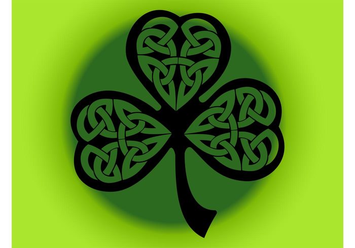 symbol stem shamrock plant nature luck lines leaves leaf Irish Ireland icon gambling gamble decorations abstract 