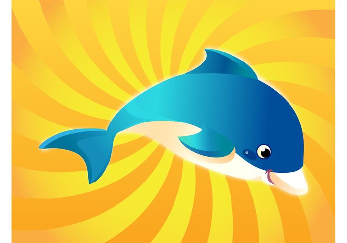 Smile shiny sea ocean mascot glow funny fin Dolphin vector cute Cheeks body Blushing Aquatic animal 