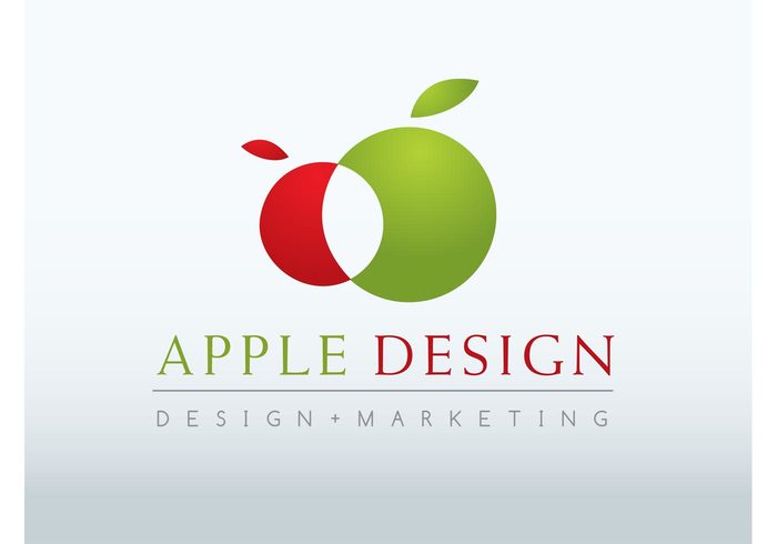 Visual id vector graphics symbols shapes logos icons fruit food Design Elements corporate branding apples 