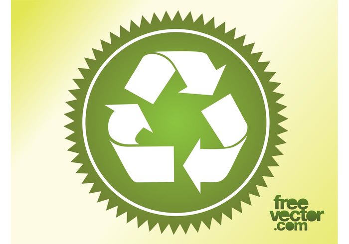symbol Sustainability sticker recycling recycle nature logo icon ecology eco badge arrows 