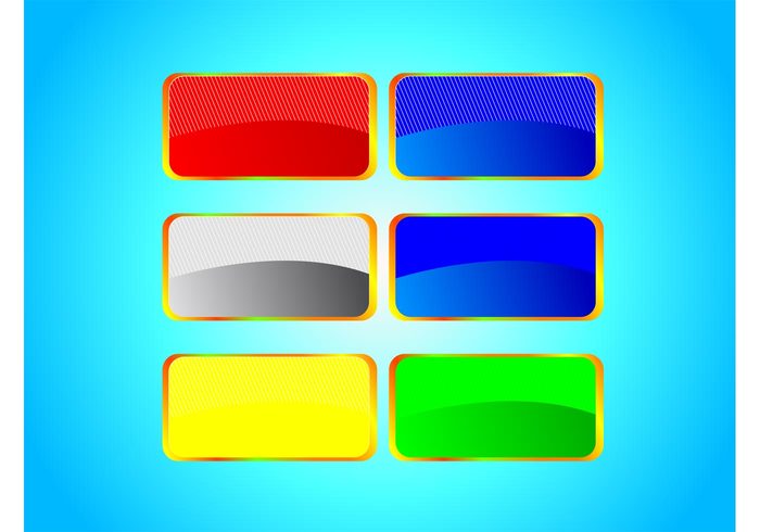 website web 2.0 vector tabs shapes Rounded rectangles interface header colorful buttons bright banners badge 