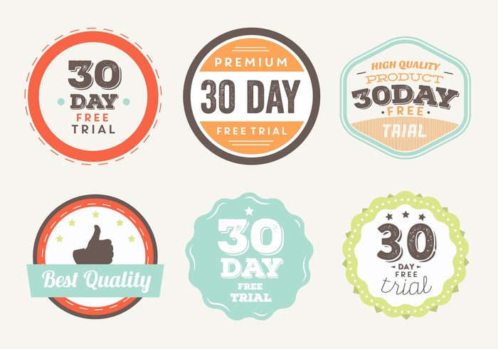 web trial tag symbol sticker star stamp sign service seal offer marketing label illustration icon free day business badge 30 day free trial 30 day 30 
