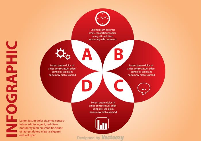 venn diagrams venn diagram venn template shape red information infography infographic info diagram concept circle chart business 