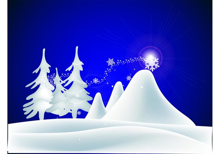 winter weather wallpaper trees snowflakes snowfall nature light hills cold climate christmas background 