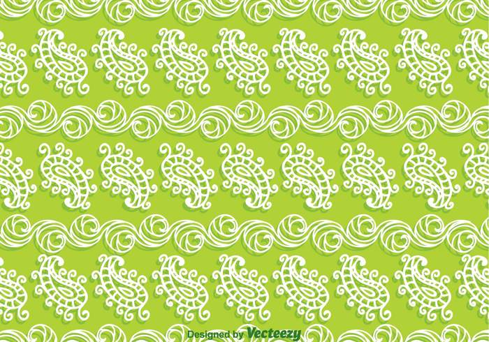 wallpaper texture swirl repeat pattern paisley ornament green floral fabric decoration background backdrop 