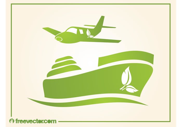 transportation transport ship plane nature leaves freight environment ecology eco cargo airplane 