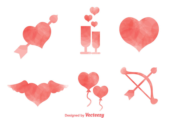wing watercolor sweet silhouette shape romantic romance love heart cupids bows cupids bow cupid bow balloon 