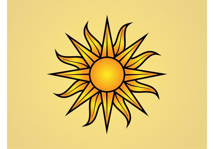 weather triangles sun summer sky rays nature logo icon climate circle 