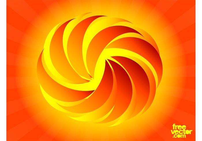 waves round nature logo icon flames fire explosion burn ball abstract 