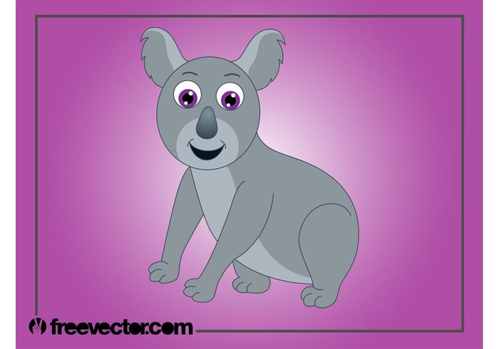 Smile nature mascot Koala bear koala happy ears comic character cartoon bear 