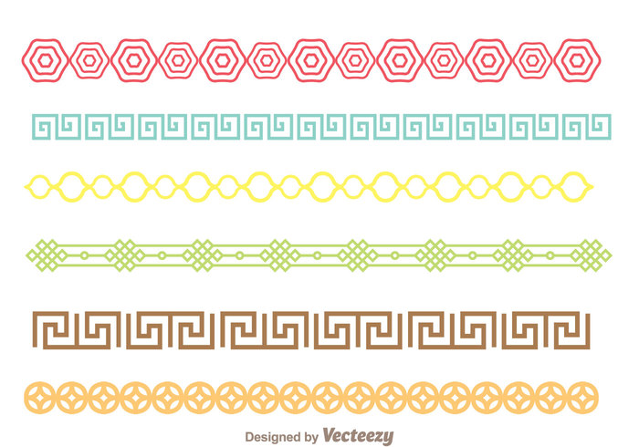 template shape repeat outline ornament motif line jepanese japanese borders japanese border decoration colorful chinese border Asian 