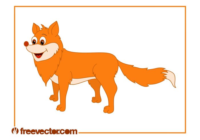 tail Smile paws nature mane happy fox comic character cartoon animal 