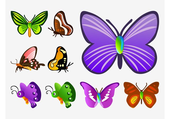 wings spring nature insects fly fauna comic characters cartoon butterfly butterflies animals 