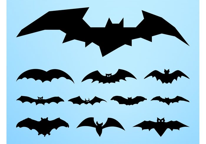 wings wing silhouettes silhouette halloween flying fly fauna bats bat animals animal 