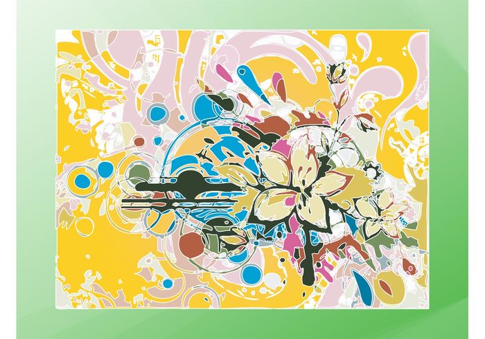 wallpaper summer spring plants paint nature flowers florist flora Fabric print Digital art colors colorful background artistic abstract 