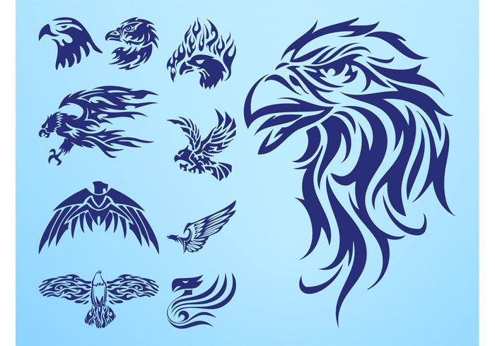 wings tattoos stylized flying fly eagles eagle body art birds bird animals 