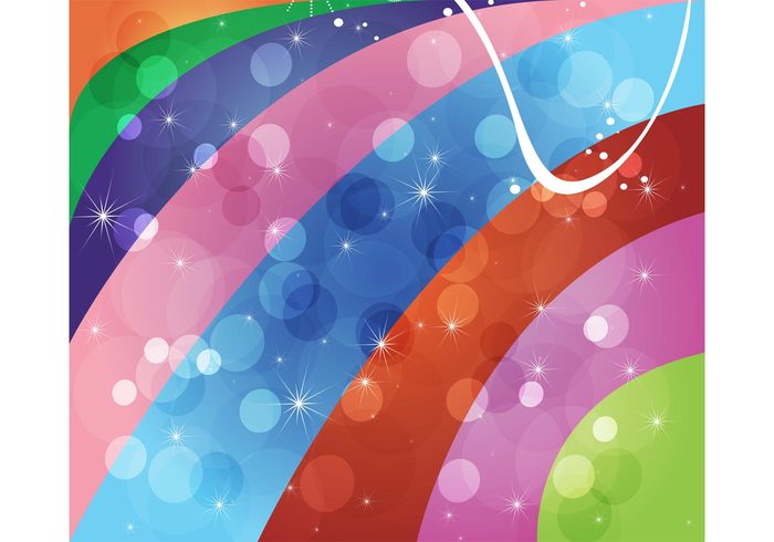 vector background Vector backdrop stars rainbow light illustrator effect colors colorful circles 