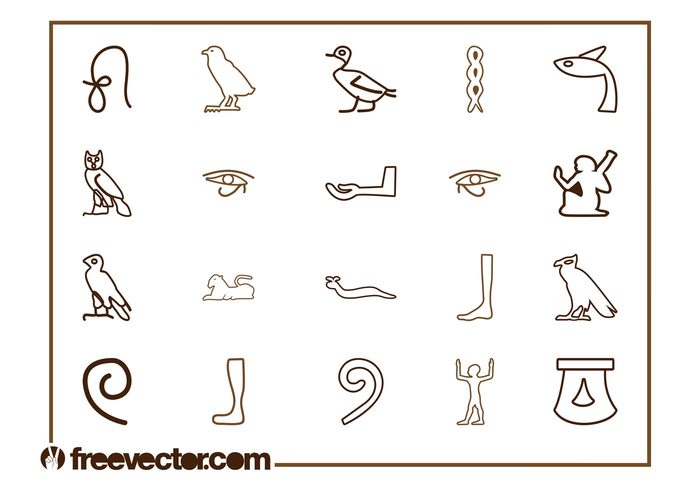 symbols swirls snake legs leg history Hieroglyphs hieroglyph egyptian egypt birds animals ancient 