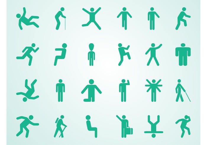 Walking pole walk Slip silhouettes run pictograms pictogram person people jump icons icon hiking Fall elderly dance Blind alien 