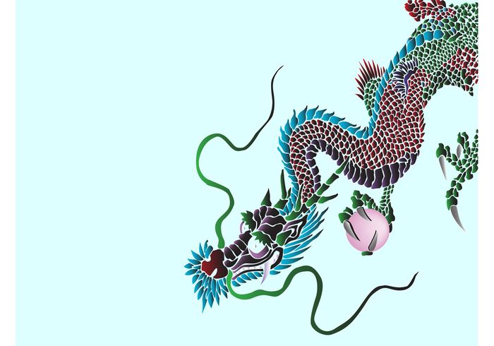 spikes scales pearl mythology mythological horns fictional fantasy dragon claws animal 