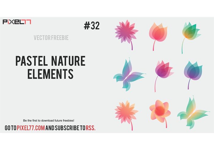 vector pastel nature freebie free flower 