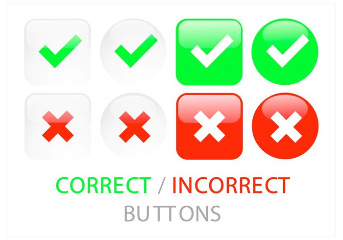yes web tick set red no incorrect icon incorrect button incorrect icon green design correct incorrect button correct incorrect correct icon correct button correct confirm check buttons box accept 