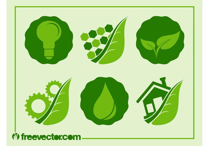 water Sustainability plants nature logos lightbulb leaves leaf icons house honeycomb home green energy gears ecology eco 