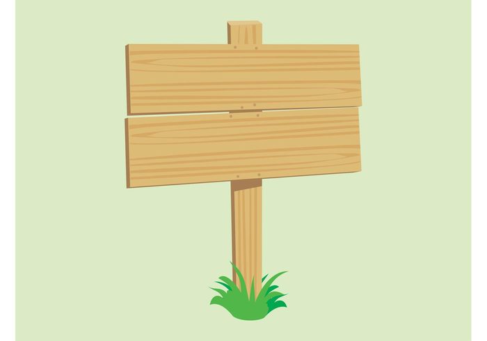 wooden wood warning template stickers sign road sign Post sign pointer plant planks messages grass directions comic cartoon blank 