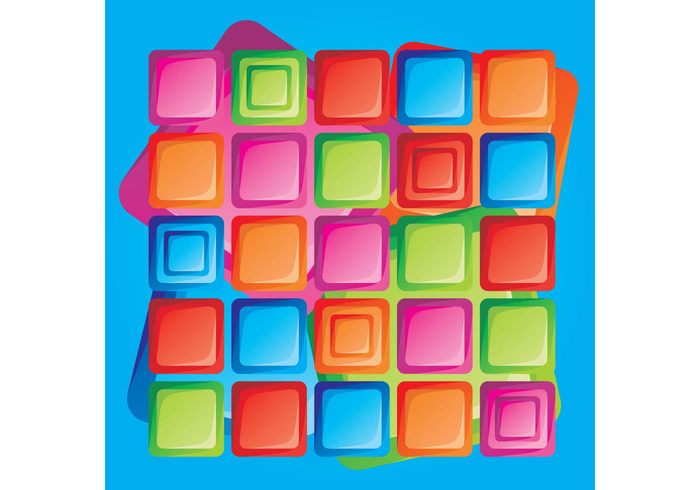 fun fresh element design decorative decoration cube colorful color cheerful bright block background art abstract 