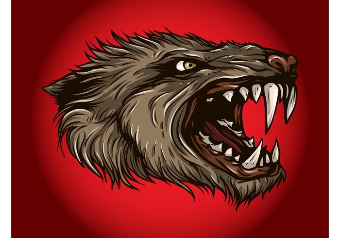teeth tattoo scary Rage mythology Mythological creature monster Fury fur Biting Bite animal angry anger 