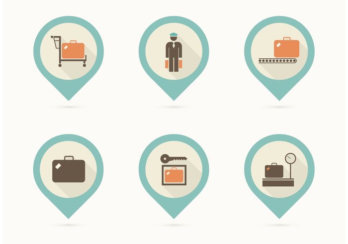 vector vacation traveling transportation tourism suitcase silhouettes set security scanner scale Safe public man luggage locker Journey isolated illustration icons flying flight Departure Customs conveyor belt collection cart baggage bagagedepot attendant Arriving arrival airport  