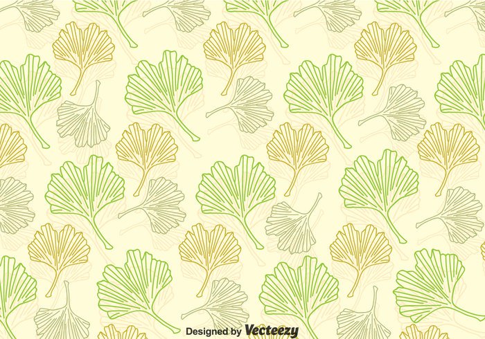 wallpaper seamless pattern leaves leaf ginko ginkgo floral decoration biloba background 