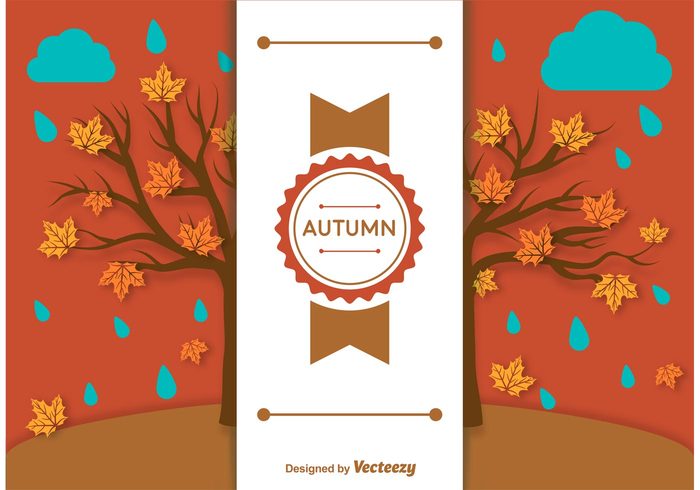 vintage tree style season paper nature maple leaves leaf label frame fall background Fall environment ecology eco cover card banner background backdrop autumny autumn background autumn 