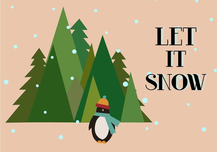 winter snowflakes snow background snow season penguins merry let it snow cute colorful cold christmas background christmas 