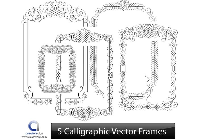 vector ornaments vector frames calligraphy frames calligraphic frames 