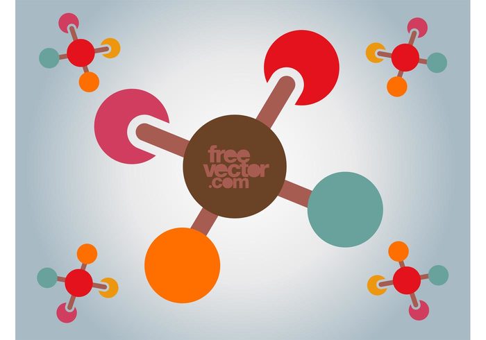 science physics Molecules models logos icons chemistry Chemical bonds bonds Atoms 