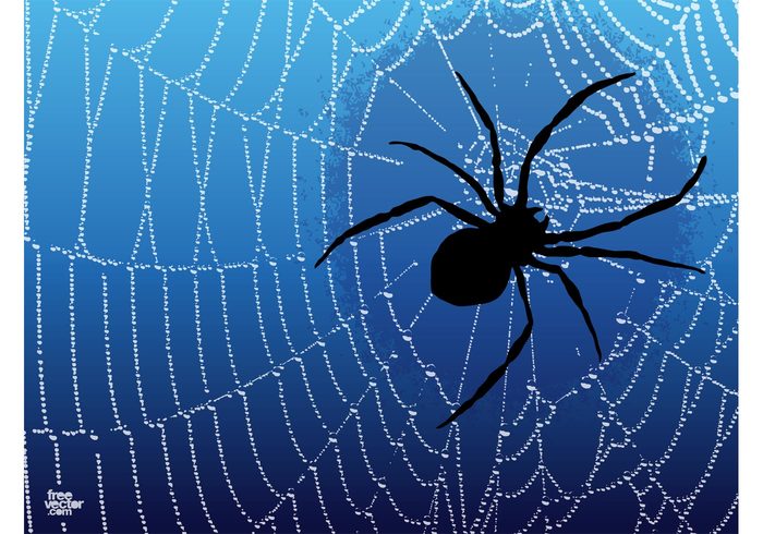 spider silhouettes insect horror Gothic Doom dark Dangerous danger creepy clip art background animal 