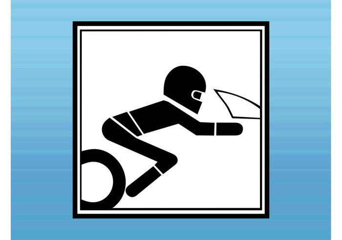 vehicle transport symbol stylized sport ride motorcycle motorbike logo icon biking biker bike 