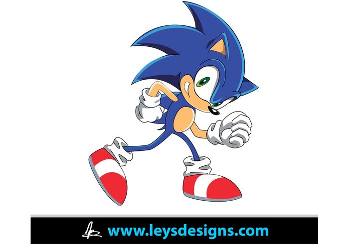 superhero sonic popular Ley's Designs hedgehog fast Comic Book cartoon awesome animated  