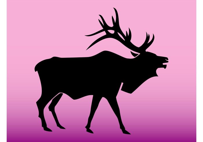 wildlife wilderness wild Wapiti USA sticker outlines nature mammal logo icon decal asia antlers animal 