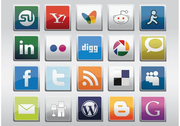 wordpress twitter Stumble Upon social network social media social icons Social bookmark Smo msn icons Facebook DIGG Blogger 