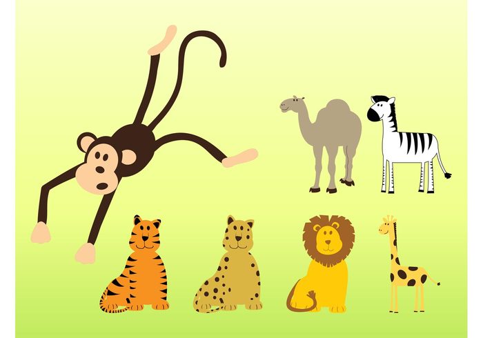 wildlife wilderness Tails stripes spots nature mascots mane fur fauna comic characters cartoon african africa 