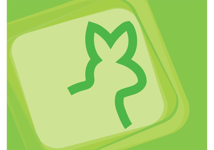 wild rabbit pet nature logo line icon head ears bunny abstract 